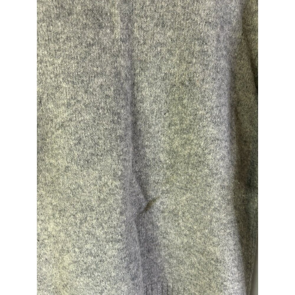 Vintage 60s Rockabilly Virgin Wool Cardigan Sweater Blank Gray - Picture 10 of 11
